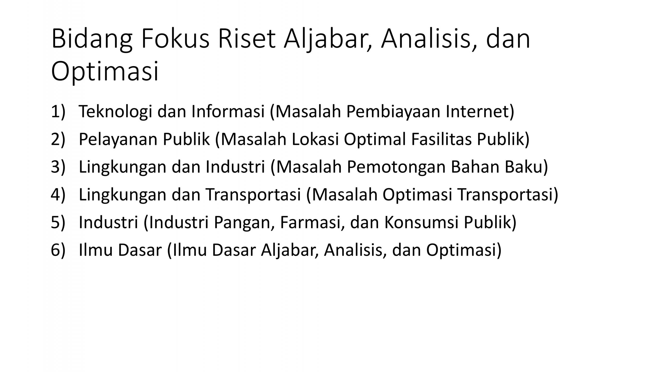 Road Map Kelompok Riset Jurusan Matematika-1